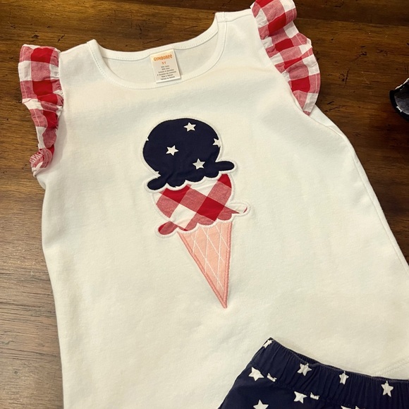 Gymboree 3pc Skort, Top & Hat Set 4T/5T - Picture 2 of 5